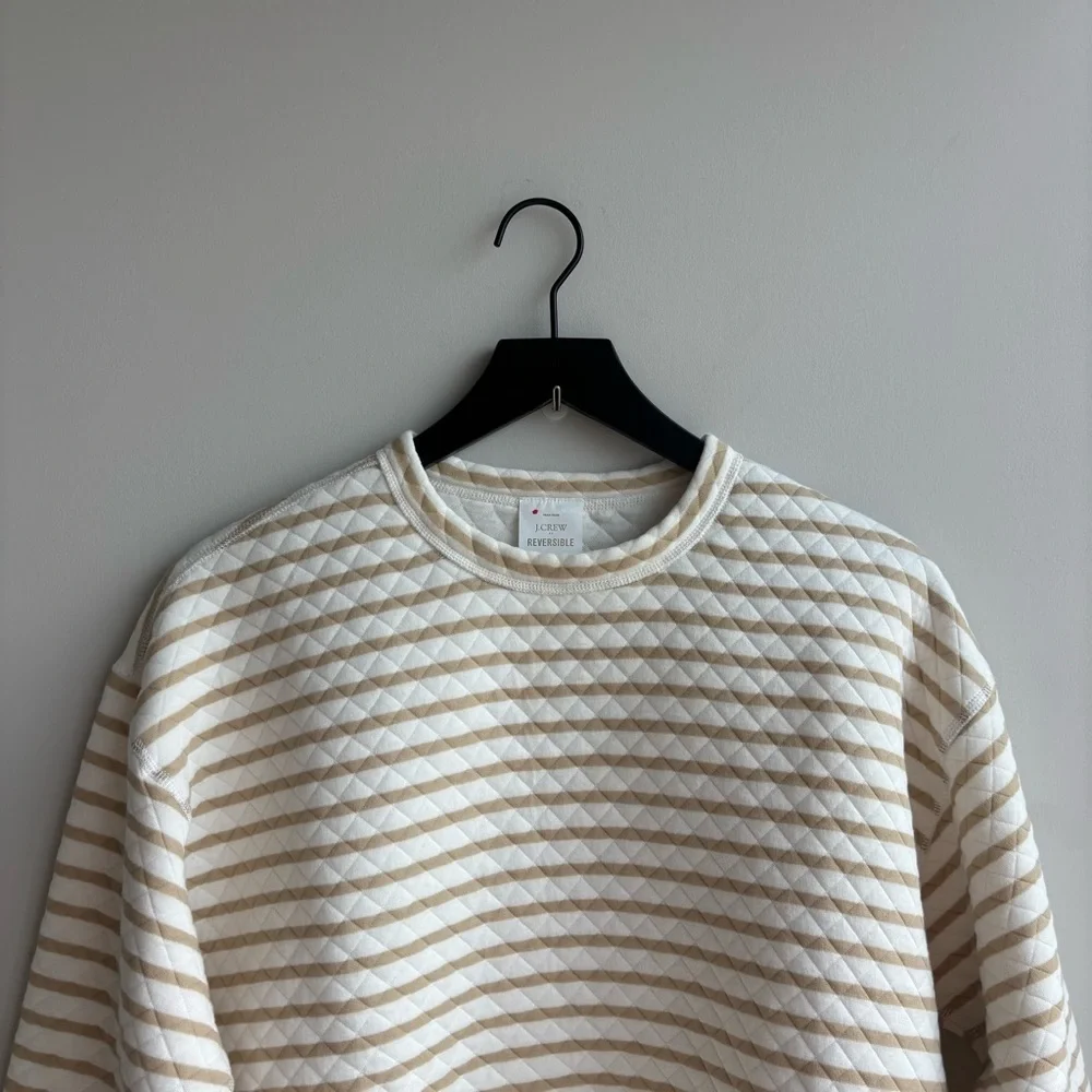 NWOT J. Crew Reversible quilted pullover, Size S